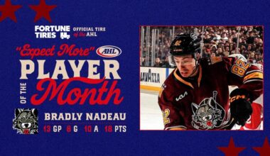 Wolves’ Nadeau named AHL Player of the Month for January
