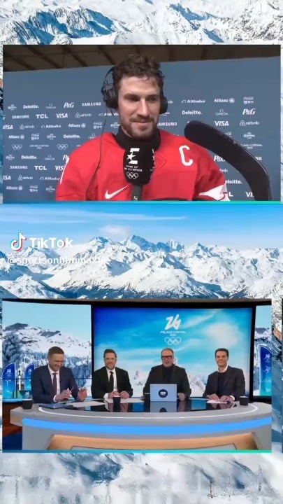 Roman Josi post game interview in finnish studio with Pekka Rinne, Kimmo Timonen and Tuukka Rask