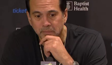 Spo: “I also appreciate Kel’el’s process over the last 3 weeks or month, since whenever that game was — the infamous postgame quote. But his process really improved and you’re going to go through stretches where it’s up and down but he came in everyday since then (...)“
