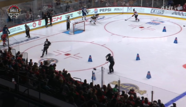 Brett Seney blows a tire and takes out the camera man