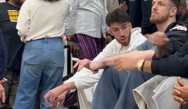 The entire Thunder team attended Jalen Williams getting his high school jersey retired