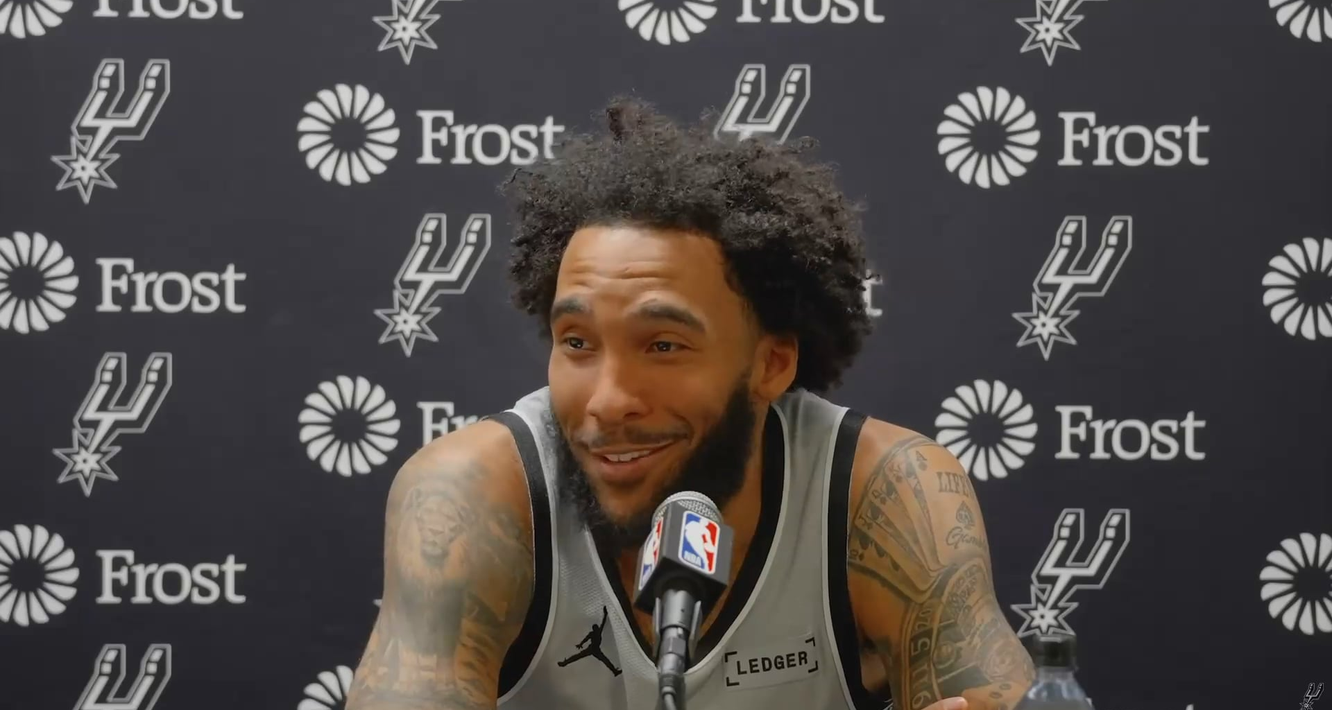 Champagnie on being a Spur: "I want to be here. That's what I can say. I want to be here. I love it here. Love my teammates, love the coaches, love the front office, love everybody. So I'm going to just keep doing what I'm doing and hopefully that works itself out."
