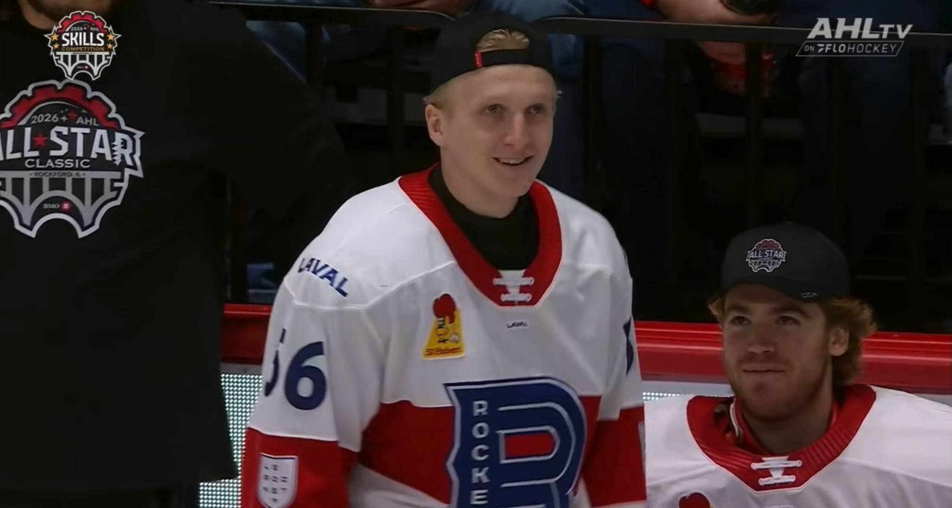 Bradly Nadeau comes in 2nd in the slap shot challenge at 103 mph