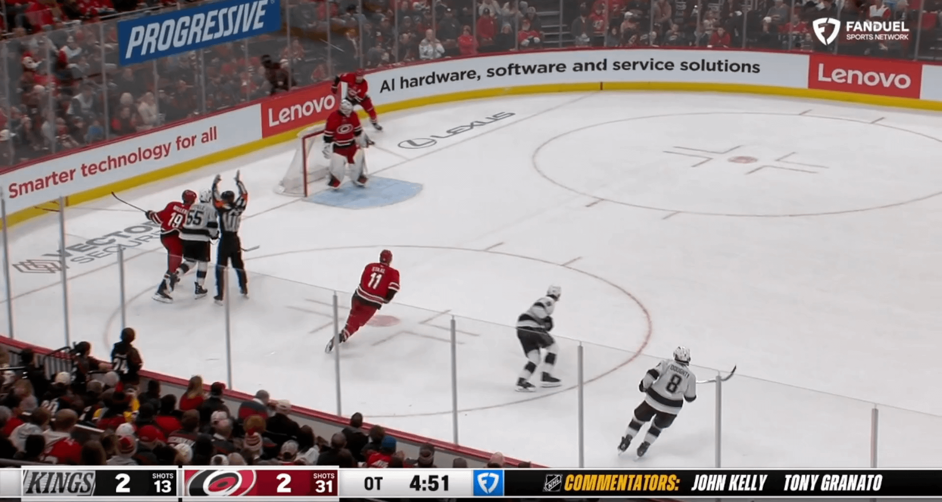 Mr. OT beats Forsberg to win it for Carolina!