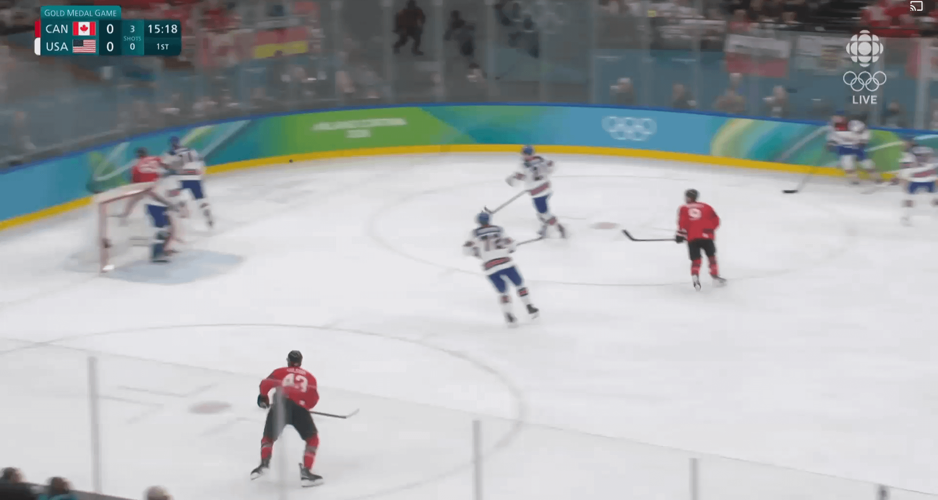 [CAN vs USA] Wilson throws a huge hit on Larkin behind the US net