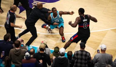 Hornets’ Moussa Diabate, Miles Bridges reflect on Pistons’ fight. ‘It set the tone’