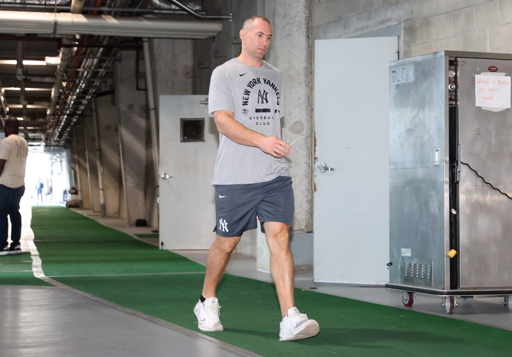 Paul Goldschmidt arriving to camp this morning as pitchers and catchers reported to spring training on Feb. 11, 2026 at Steinbrenner Field.