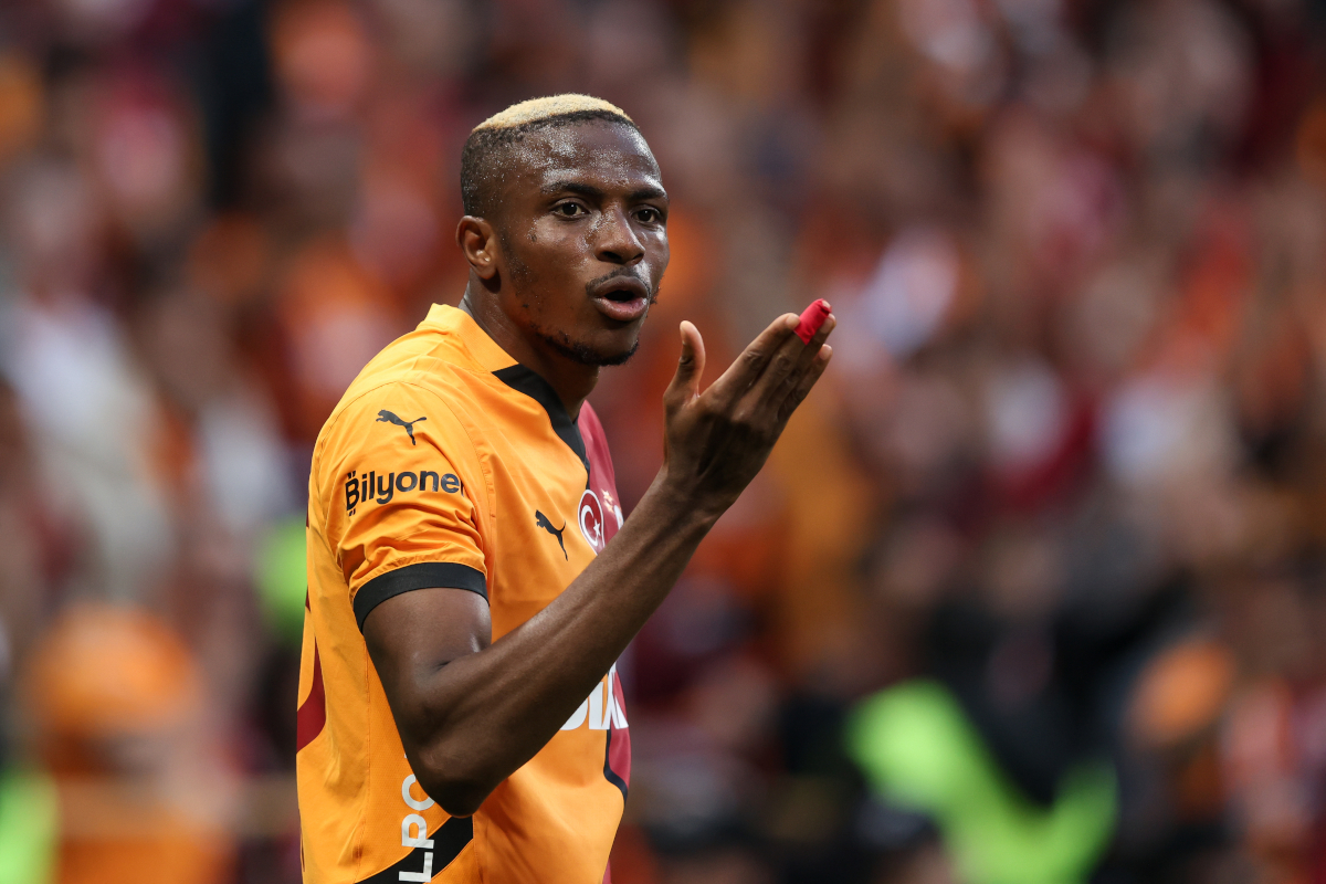 ISTANBUL, TURKEY - MAY 18: Victor Osimhen of Galatasaray celebrates after scoring his team
