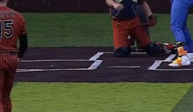 Jackie Bradley Jr hitting the Naruto Run catch for the Indianapolis Clowns.