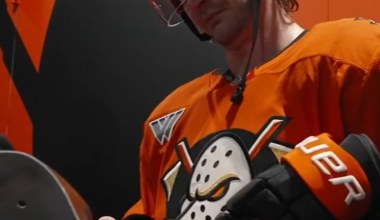 Trouba tossing Bieksa the first star mask (then Bieska giving it to u/violentgentlemen's nephew)