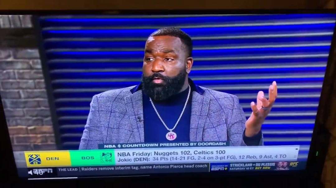 Ladies and gentlemen, Kendrick Perkins- early clown of the year candidate, eyeing for his gazillionth straight time