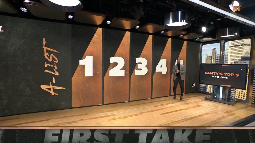 [First Take] Chris Canty's Top 5 QBs in the NFC: 1) Matthew Stafford 2) Jayden Daniels 3) Sam Darnold 4) Jalen Hurts 5) Caleb Williams