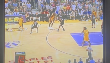 Most famous sequence of the 2001 Finals on a CRT TV
