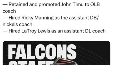 Falcons staffing moves made today
