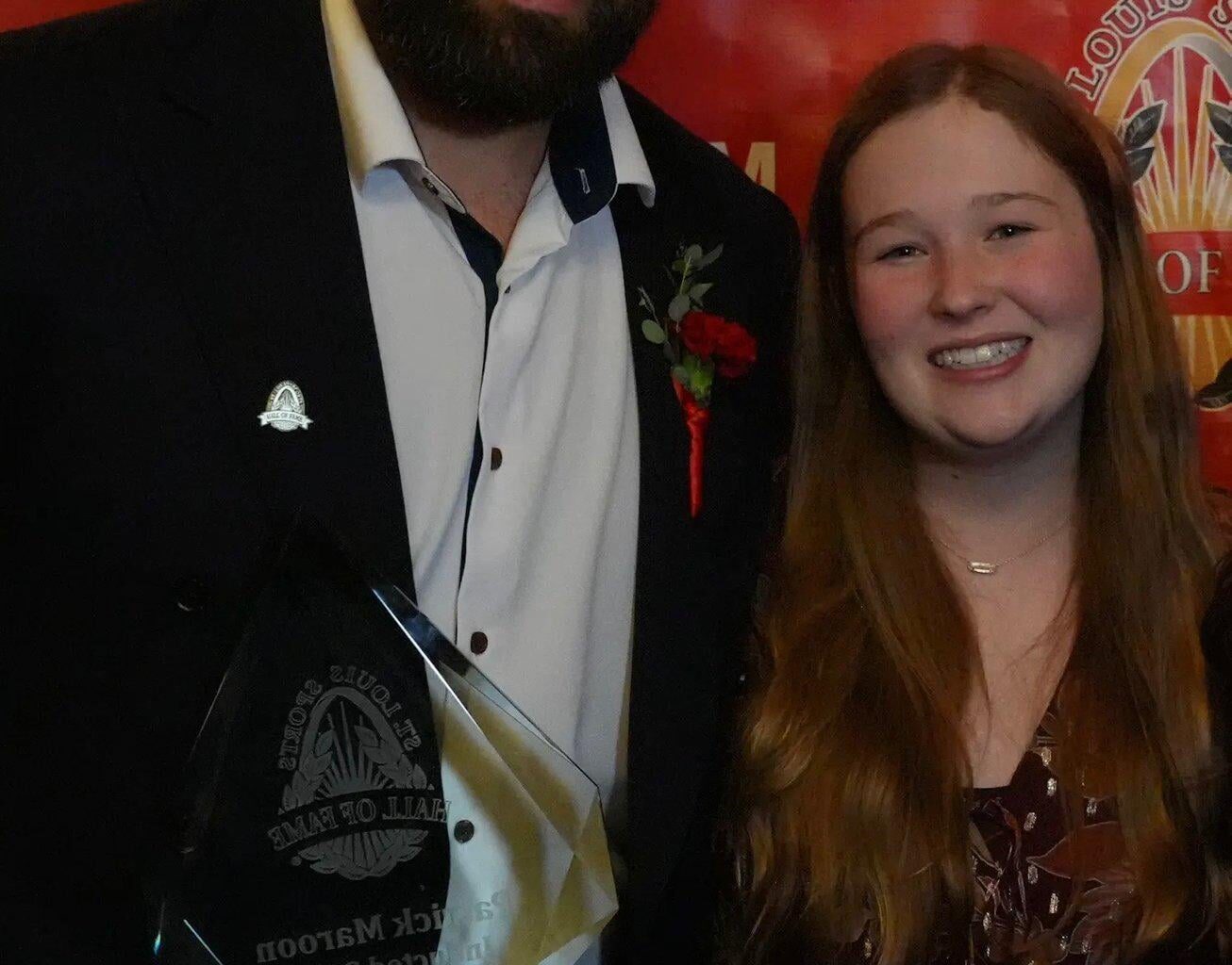 [Blues] A hometown hero + the girl who inspired all of her hometown. Congrats to Pat Maroon and Laila Anderson on their inductions to the St. Louis Sports Hall of Fame!