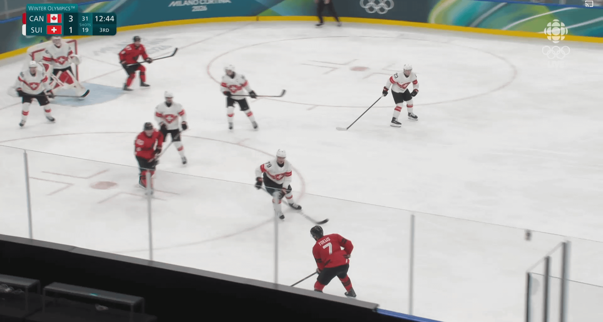 [CAN (4)-1 SUI] Marner finds Crosby for the redirect in front to extend the lead