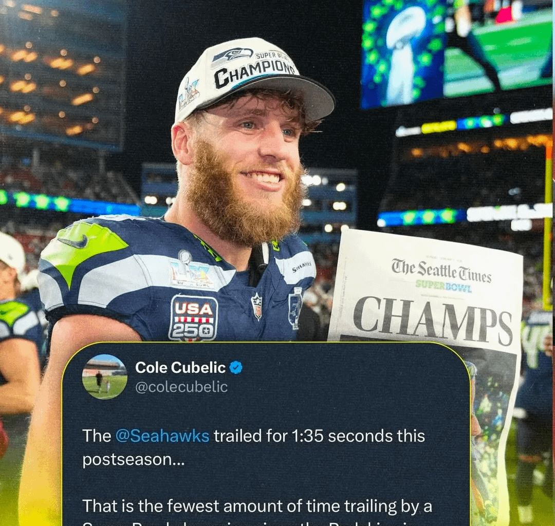 Seahawks trailed only for 95 secs during the playoffs