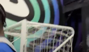 Naji, Klay, Caleb, Ryan & Miles running routes at the Dude Perfect facility this afternoon 😂 (🎥 c/o Naji on IG Live)