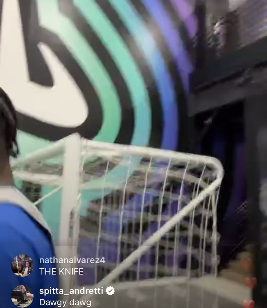 Naji, Klay, Caleb, Ryan & Miles running routes at the Dude Perfect facility this afternoon 😂 (🎥 c/o Naji on IG Live)