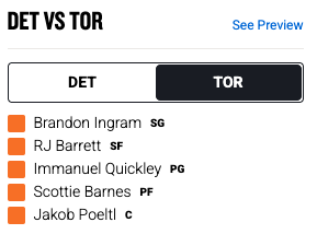 Tonight's starting lineup inlcudes Jak!