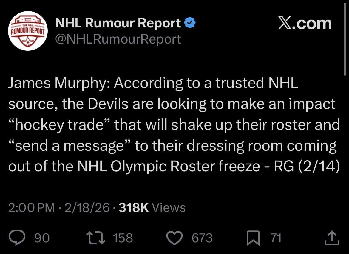 This seems like a Jack Hughes signal… what would a realistic trade for Jack look like?