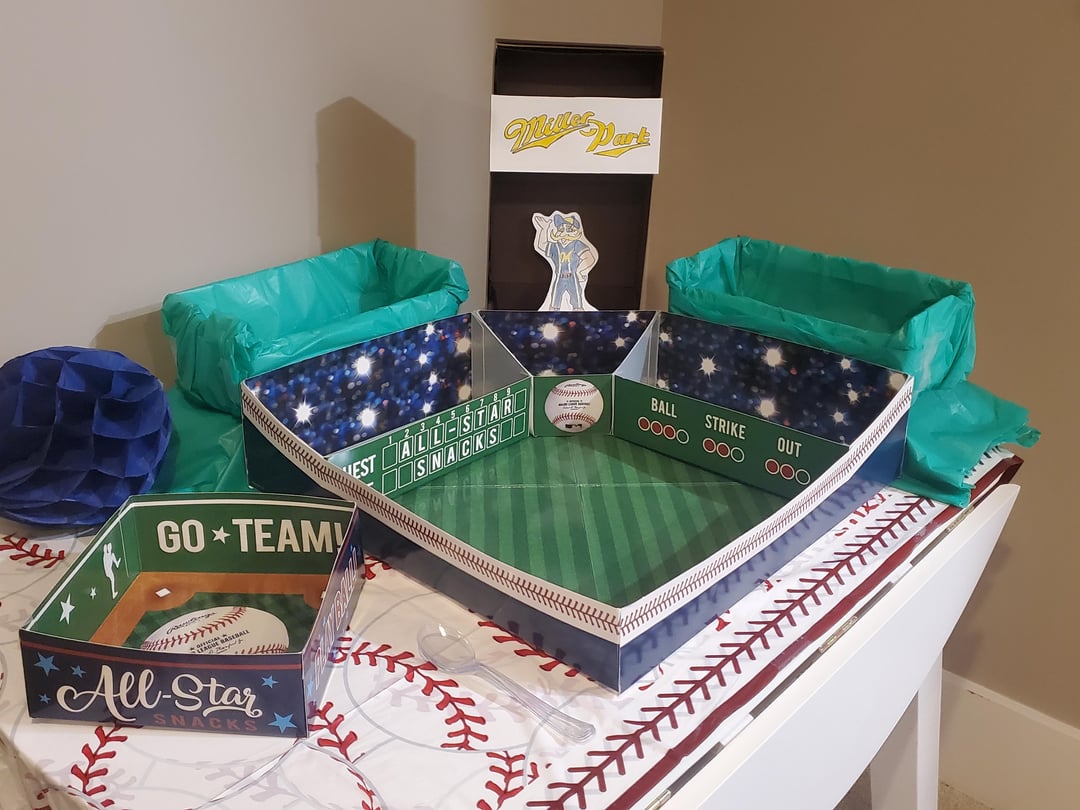 Baseball-themed Superbowl party!
