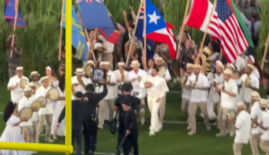 Kiké enjoying Bad Bunny’s Super Bowl halftime show performance