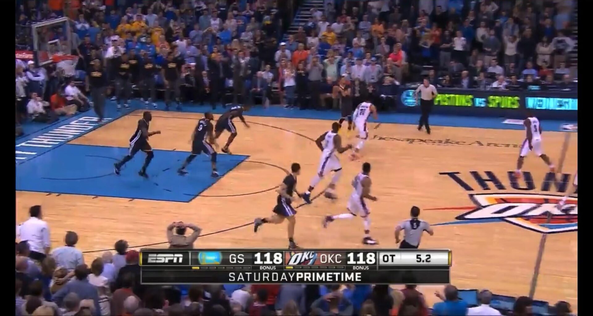 10 years ago today Steph Curry hit his iconic 38 feet game winner against OKC 🐐