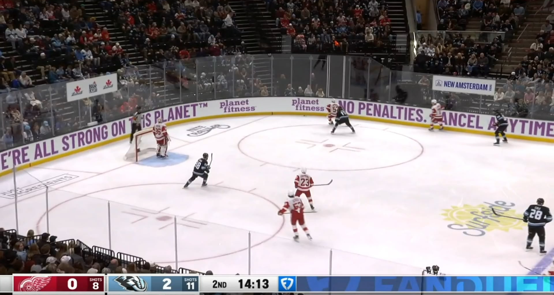 Hamonic takes a hit from behind from Tanev, doesn't like it and they drop the gloves