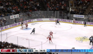 Hamonic takes a hit from behind from Tanev, doesn't like it and they drop the gloves