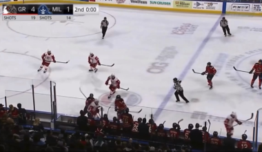 Tempers flair at the end of the 2nd period in Milwaukee. Cossa joins the party.