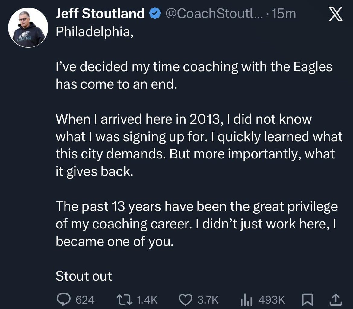 Jeff Stoutland Leaves the Eagles.