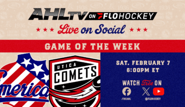 Heads up - free stream for Saturday 2/7 Utica Comets game