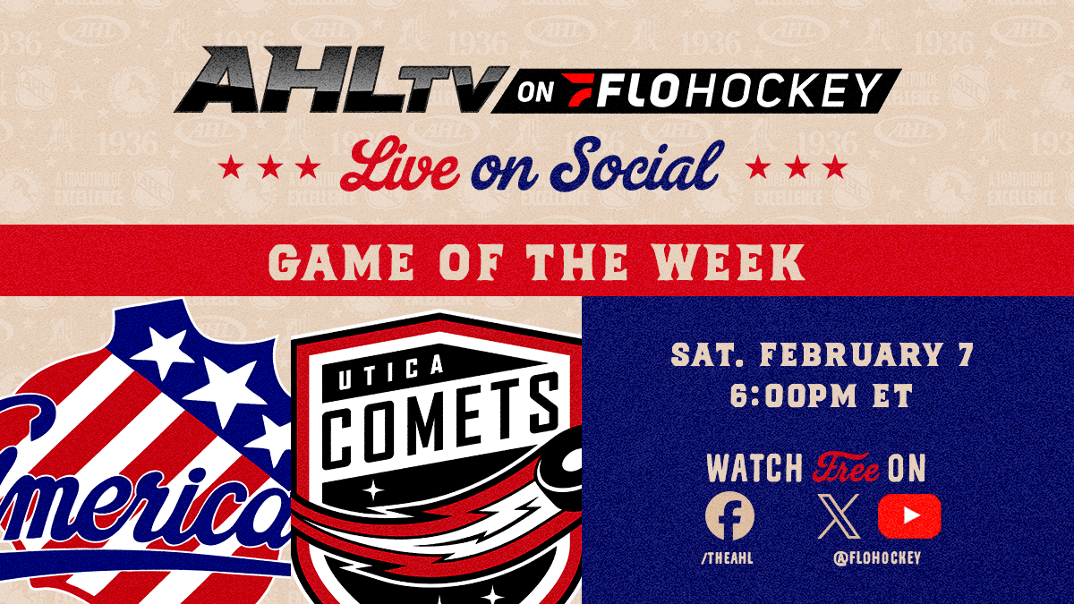 Heads up - free stream for Saturday 2/7 Utica Comets game