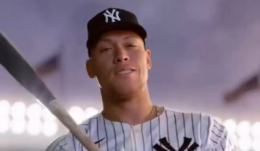 Aaron Judge in the NBC Super Bowl commercial