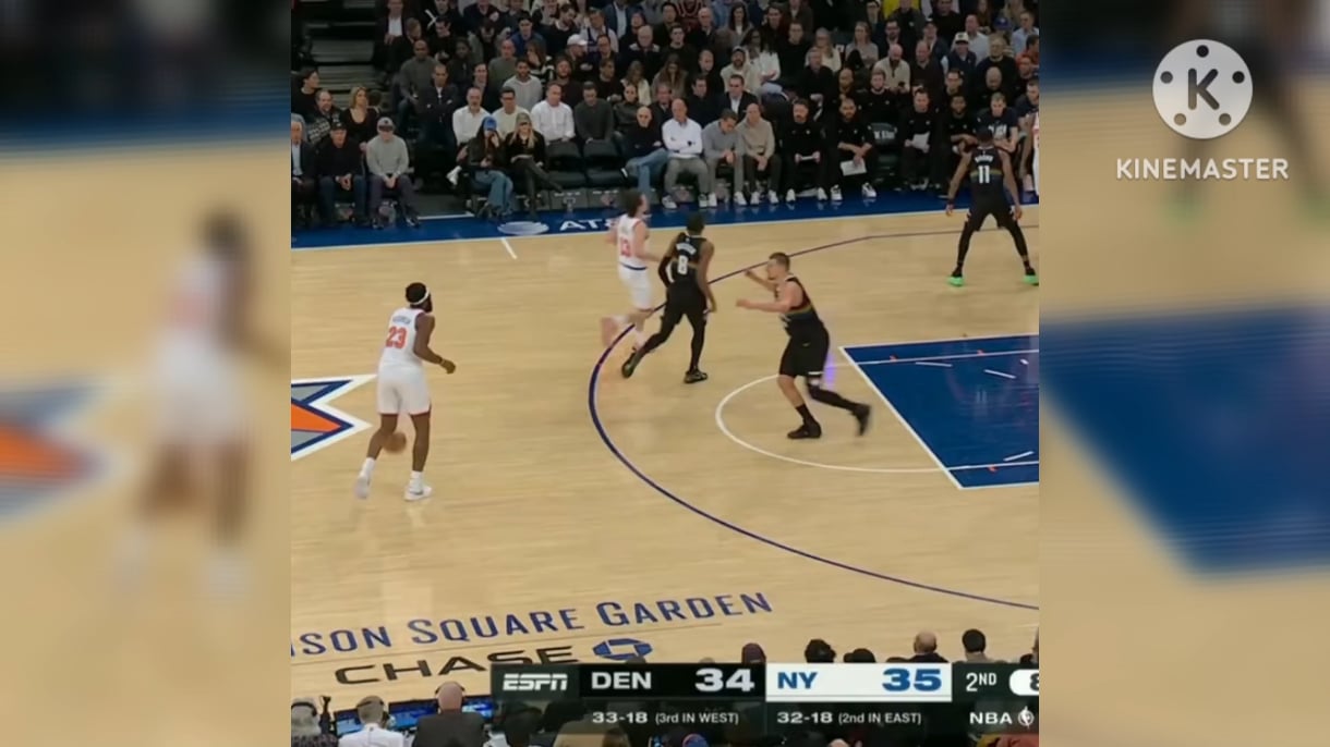 [Highlight] Mitchell Robinson crosses Jokic over for a dunk, right before blocking his 3 point shot on the other end