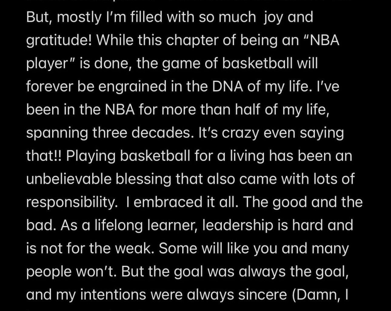 Chris Paul has announced his retirement from basketball