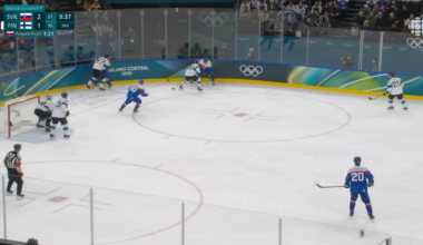 Juraj Slafkovský scores his second goal of the game