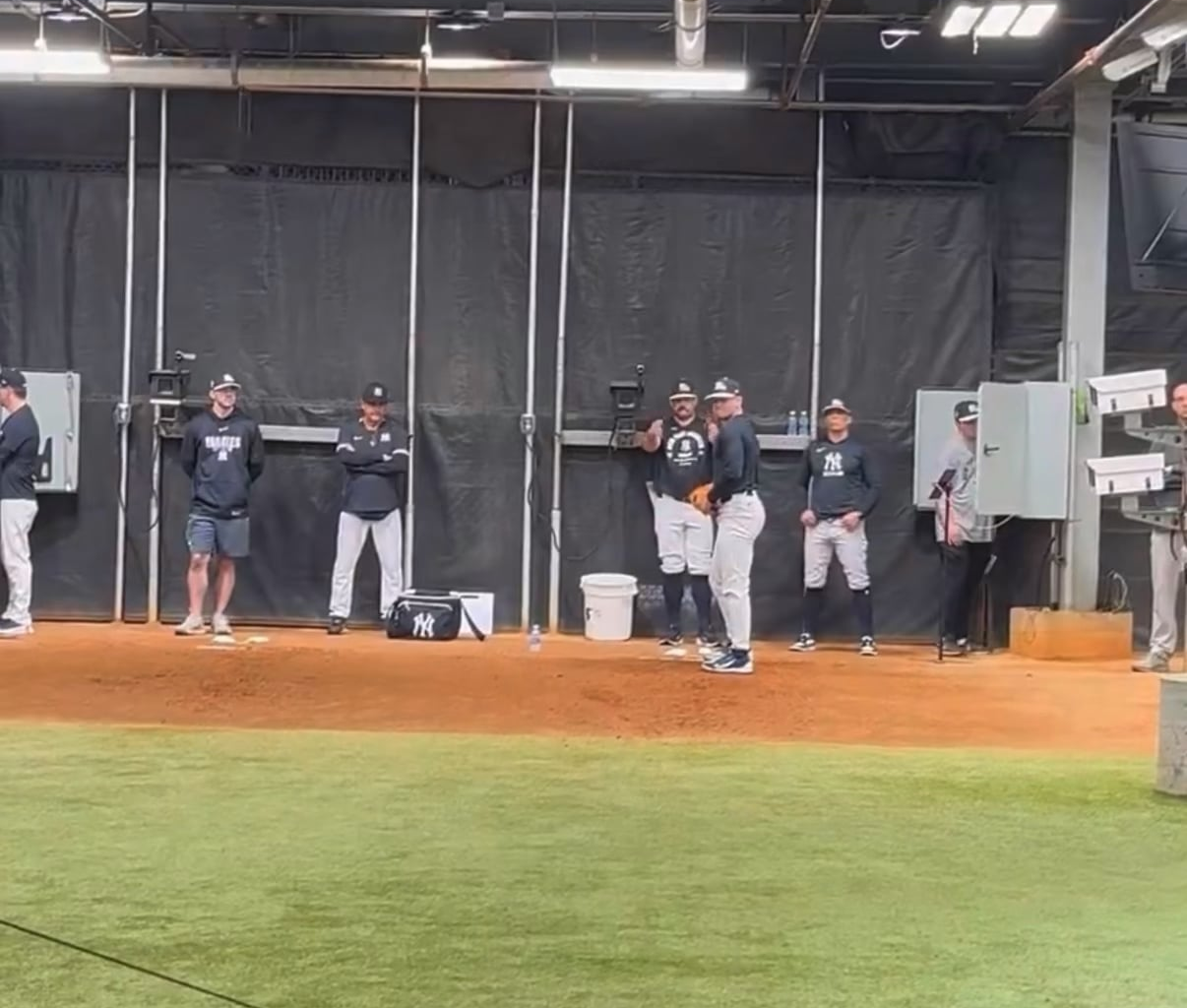 [Phillips] Here's a look at Rule 5 Draft pick Cade Winquest. The bullpen hopeful told me that he's added a sinker to his arsenal and is happy with the pitch's development thus far