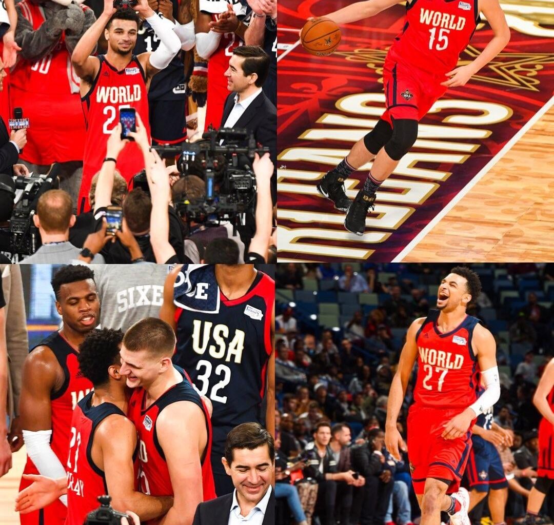 Throwback to 2017 when Mal🏹 and Joker🃏 were on the Rising Stars World Squad🏀 JamALL-Star balled out and took home MVP🏹