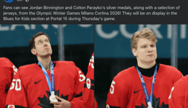 Binner and Parayko's silver medals will be on display at Enterprise Center tonight (2/26)!