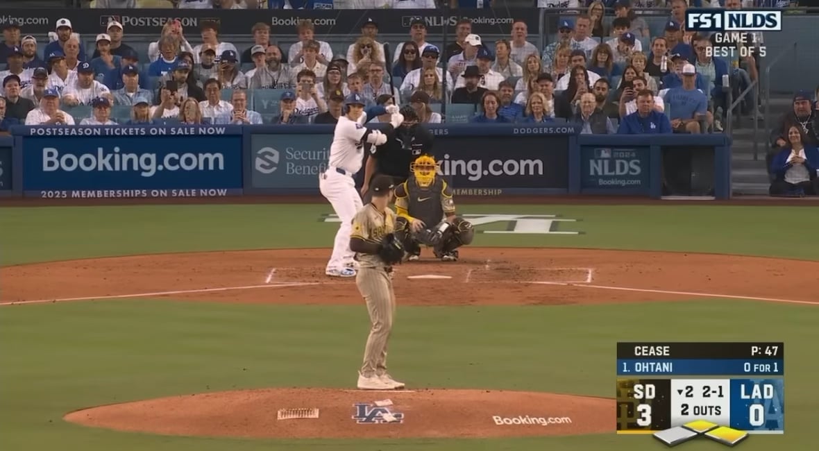 Shohei Ohtani’s first ever postseason home run here! The swing that tied Game 1 up and started this run of being back 2 back champ!