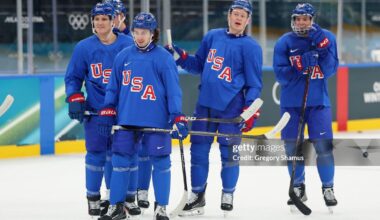 Hughes, Boldy, Faber at Olympics practice ❤️💙