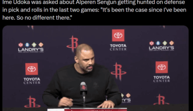 Ime Udoka on Sengun being hunted on defense