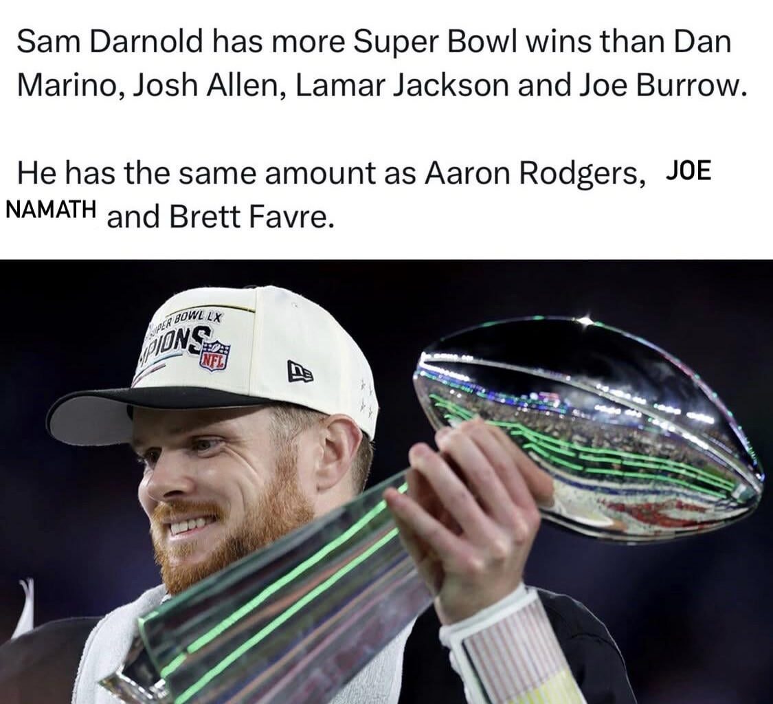 All 4 JETS QBs with a ring, only 1 for the ACTUAL Jets…