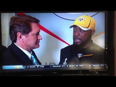 In the same vein as the r/nfl post with Vrabel talking to every player as they walk in, here's Tomlin in the XLV post game interview.
