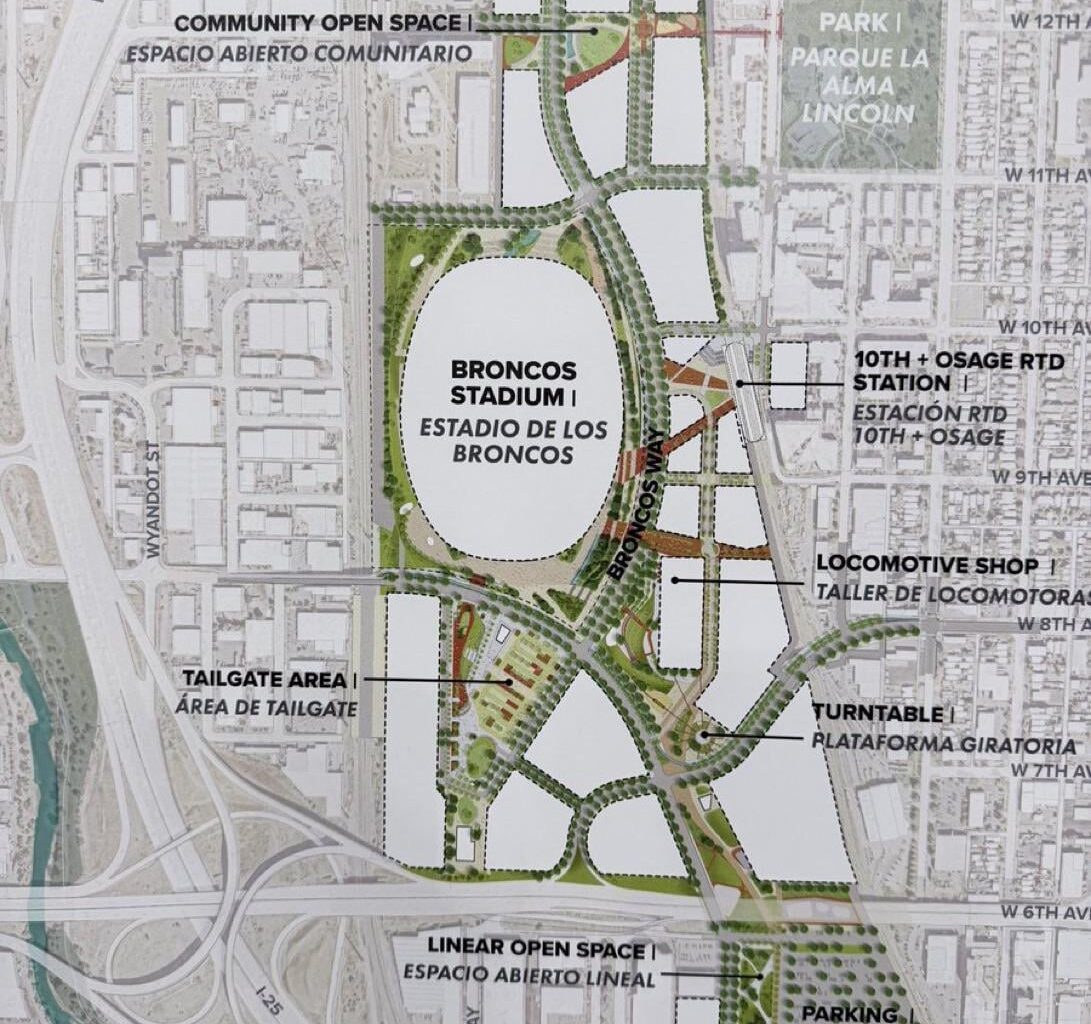 Future Broncos Stadium Site Plan