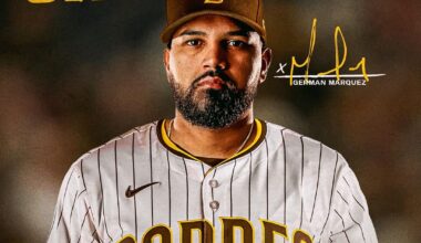 [Padres] Welcome to San Diego, Germán! We have signed right-handed pitcher Germán Márquez to a one-year contract for the 2026 season with a mutual option for the 2027 season.