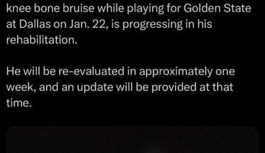 We will get a Kuminga update in a week