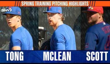 Nolan McLean, Jonah Tong, & Christian Scott work their bullpen sessions